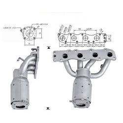 1. Katalysator (SONDE I MIDT AF MANIFOLD) - (EURO 3) - 1